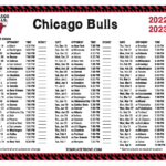 Printable 2022 2023 Chicago Bulls Schedule