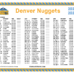 Printable 2022 2023 Denver Nuggets Schedule