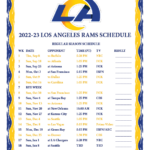 Printable 2022 2023 Los Angeles Rams Schedule