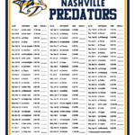 Printable 2022 2023 Nashville Predators Schedule