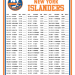 Printable 2022 2023 New York Islanders Schedule
