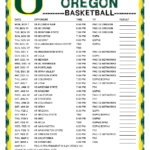 Printable 2022 2023 Oregon Ducks Basketball Schedule