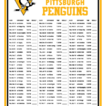Printable 2022 2023 Pittsburgh Penguins Schedule