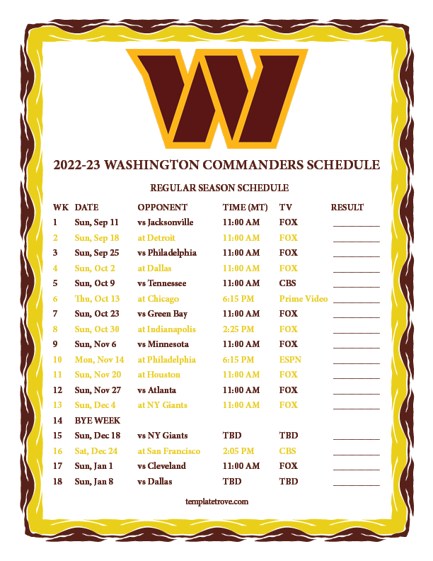 Washington Nationals 2023 Schedule Printable FreePrintable.me