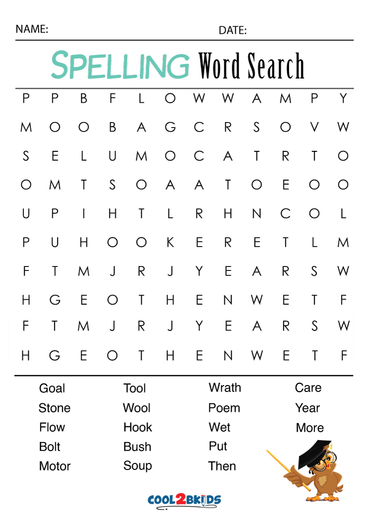 Printable 4th Grade Word Search Cool2bKids - FreePrintable.me