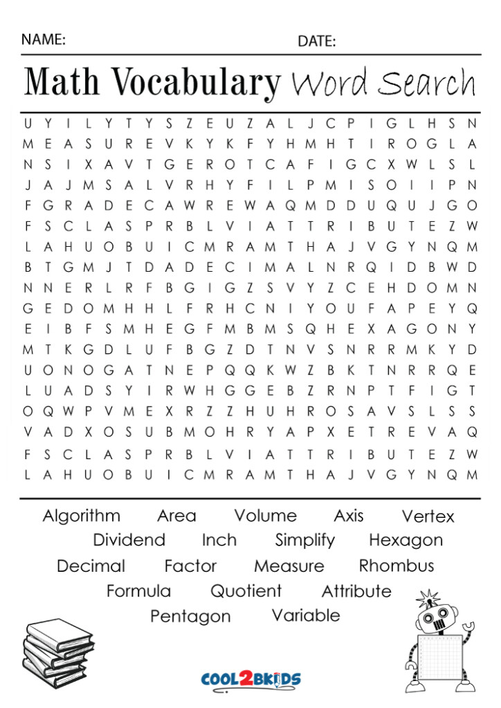 Printable 4th Grade Word Search Cool2bKids