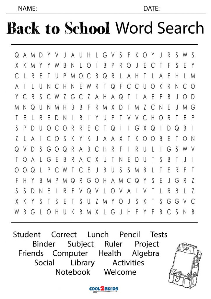 Printable 5th Grade Word Search Cool2bKids