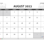 Printable August 2023 Calendar Free 12 Templates