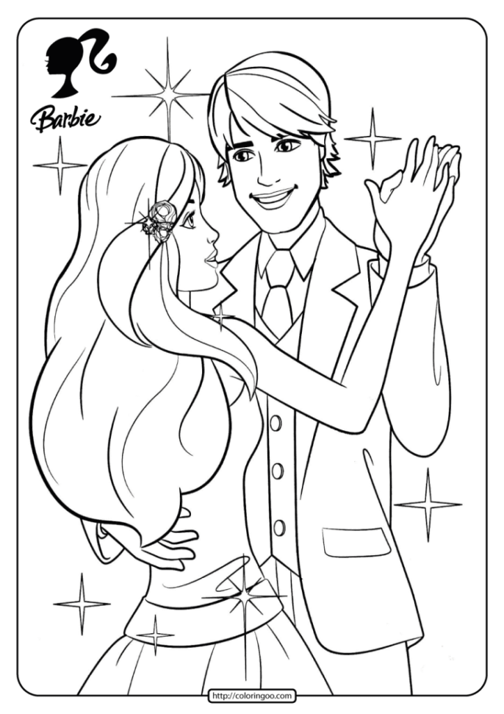 Printable Barbie Ken Dancing Pdf Coloring Pages 12 Free Printable 