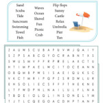 Printable Beach Word Search Cool2bKids