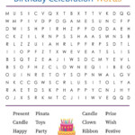 Printable Birthday Word Search Cool2bKids