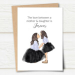 Printable Card The Love Between A Mother Daughter Is Etsy