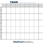 Printable College Football BCS Squares 50 Grid Office Pool NFL