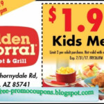 Printable Coupons 2021 Golden Corral Coupons