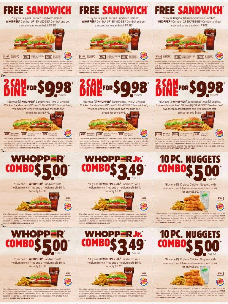 Printable Coupons Burger King Coupons Fast Food Coupons Free 