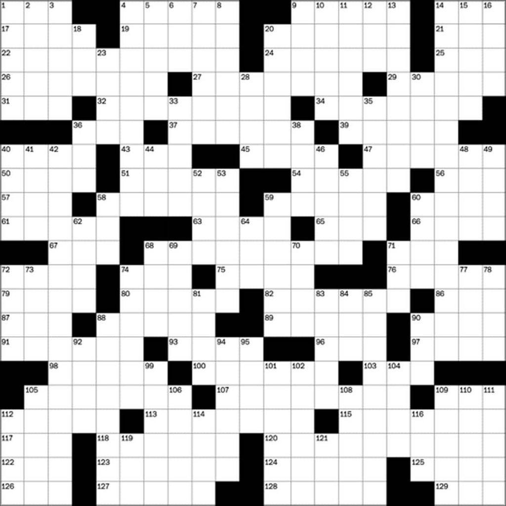 Printable Crossword Puzzle Washington Post Printable Crossword Puzzles