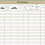Printable Daily Medication Log Template Medication Log Medication