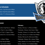 Printable Dallas Mavs Schedule TV Schedule Updated For 2020 21 Season