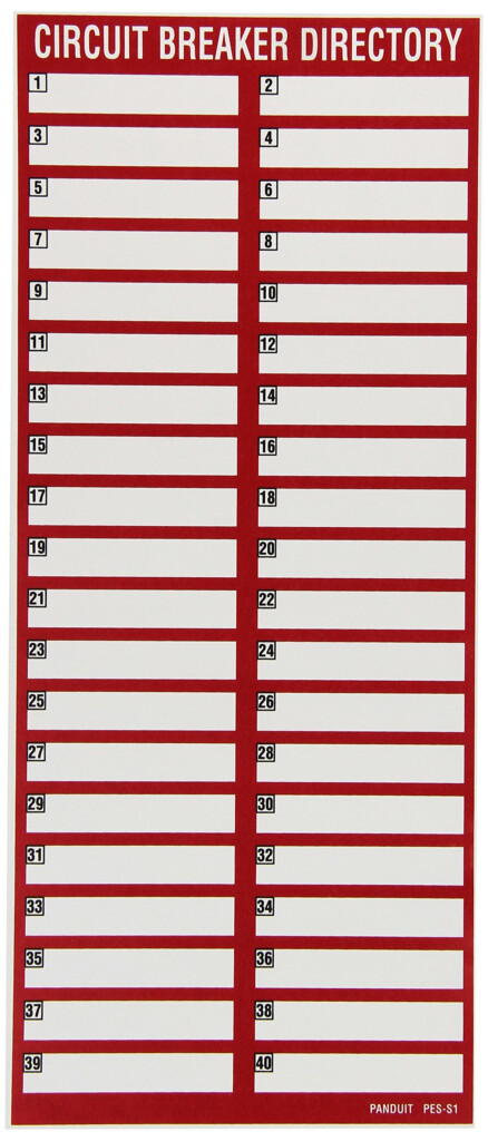 Printable Electrical Panel Breaker Labels Impressive Printable 