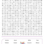 Printable Family Word Search Cool2bKids
