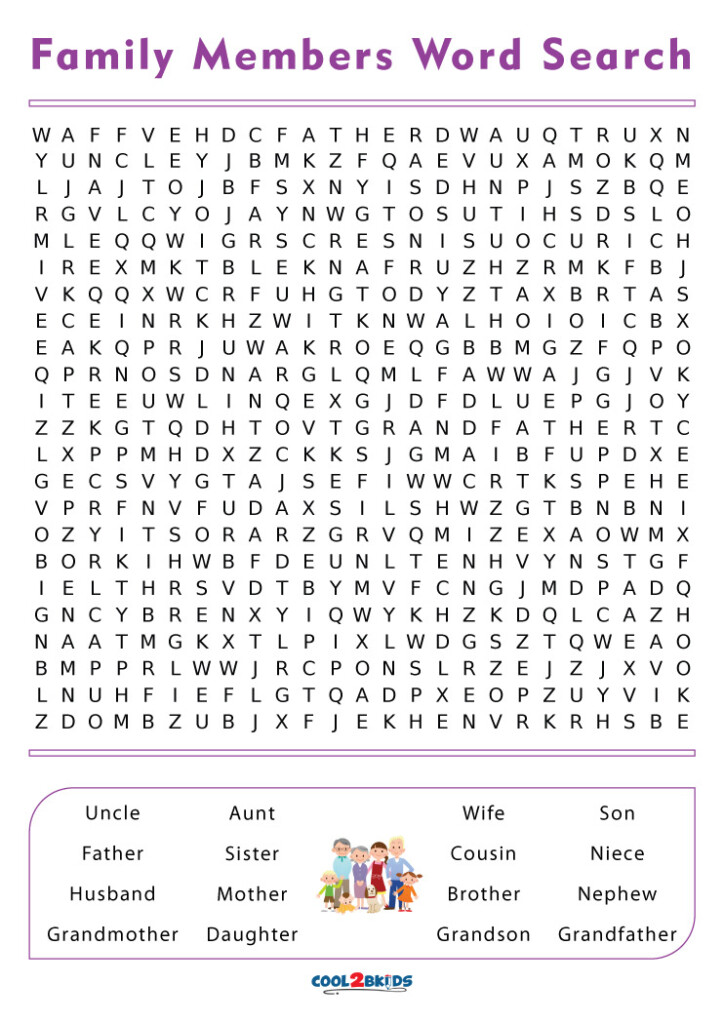 Printable Family Word Search Cool2bKids