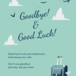 Printable Farewell Card Template Free JPG Illustrator Word Apple