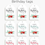 Printable Floral Birthday Cards Tags Gift Box Free Printable