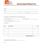 Printable free Tenant Security Deposit Refund Form