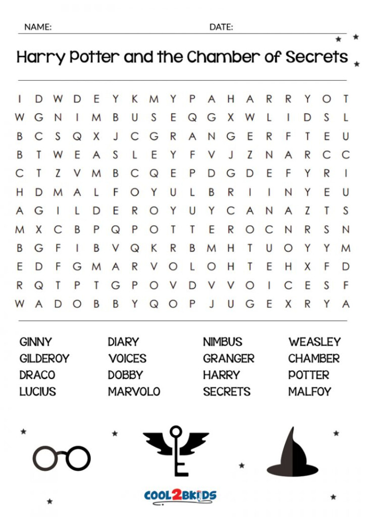 Printable Harry Potter Word Search Cool2bKids