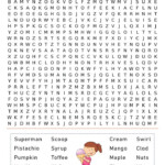 Printable Ice Cream Word Search Cool2bKids