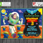 Printable Invitation Buzz Lightyear In PDF With Editable Etsy