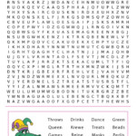 Printable Mardi Gras Word Search Cool2bKids