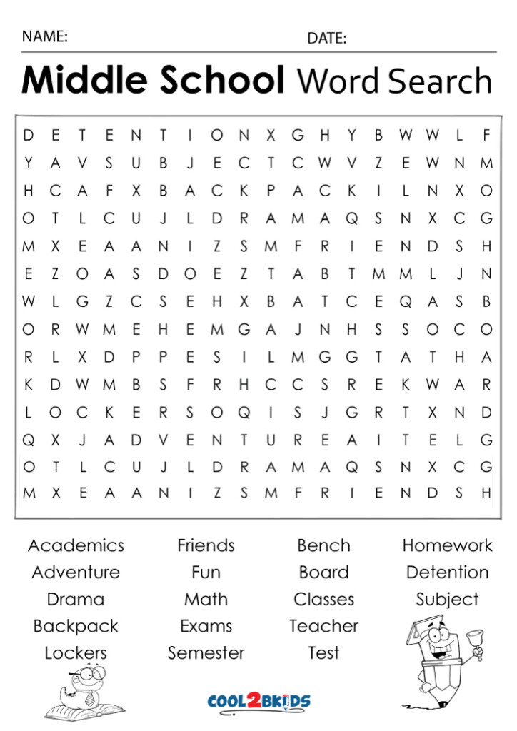 Printable Middle School Word Search Cool2bKids