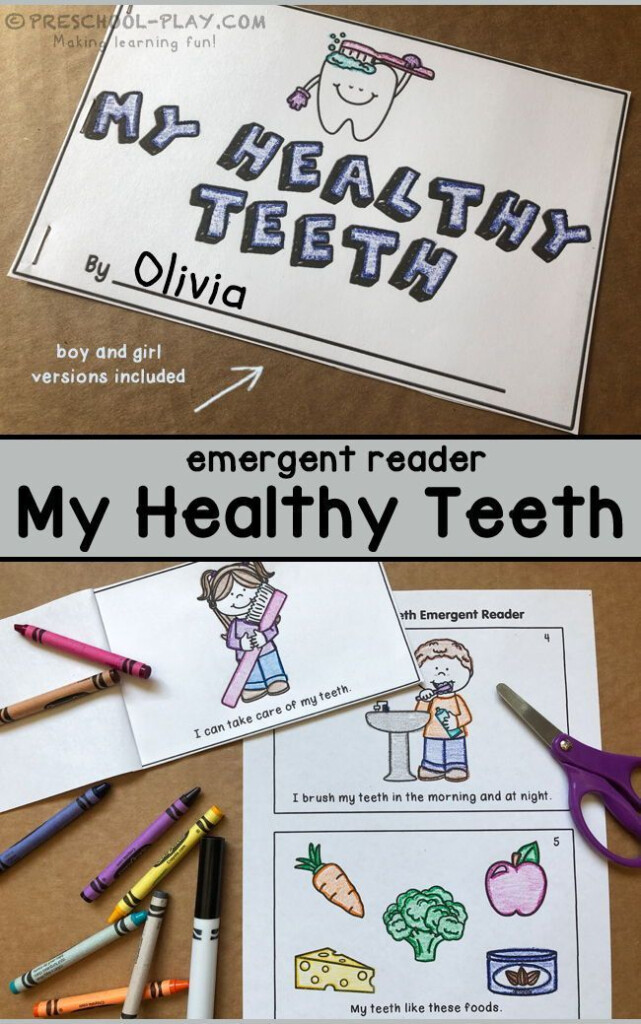 Printable My Happy Teeth Emergent Reader For Preschool Pre k 