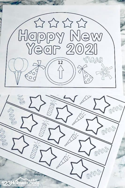 Printable New Years Party Hats For Kids To Color New Year s Eve Hats 