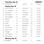 Printable NFL Week 2 Schedule Pick Em Pool 2019 Nfl Football Schedule