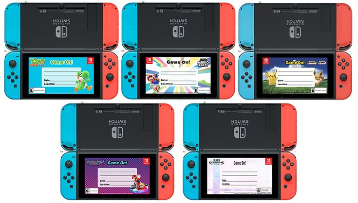 Printable Nintendo Switch Game Party Invitation Rewards My 