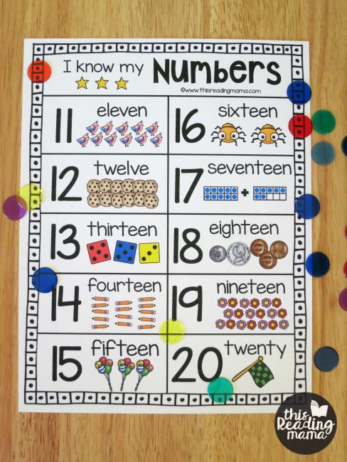 Printable Number Chart For Numbers 1 20 This Reading Mama Numbers