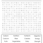 Printable Nutrition Word Search Cool2bKids