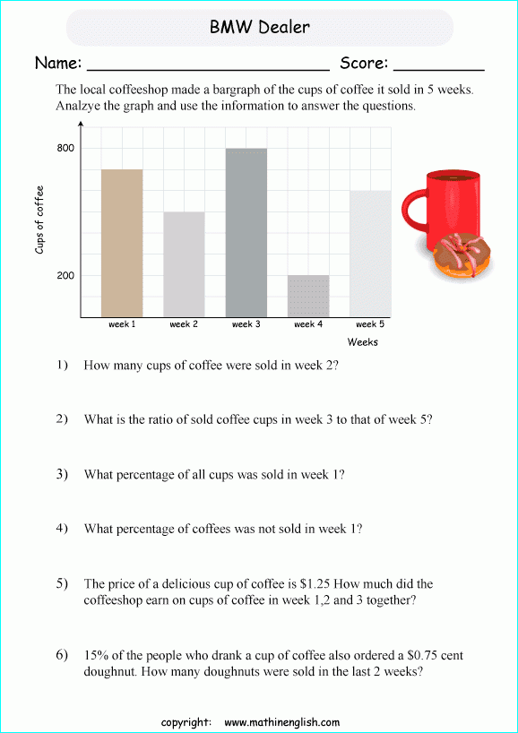 Printable Primary Math Worksheet For Math Grades 1 To 6 Based On The 