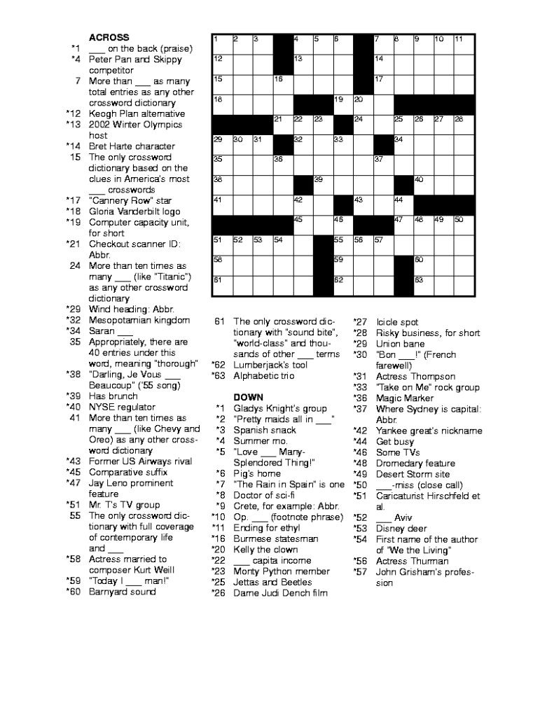 Printable Puzzle For 8 Year Old Printable Crossword Puzzles