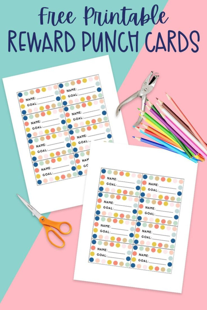 Printable Reward Punch Card Behavior Punch Cards Punch Cards Kids 