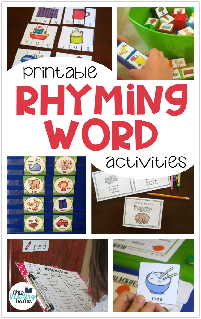 Printable Rhyming Activities For Kids This Reading Mama