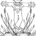 Printable Scarecrow Coloring Pages For Kids