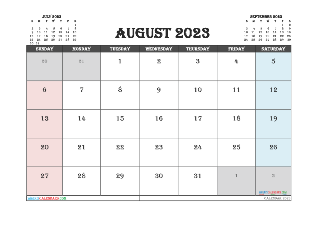 Printable September 2023 Calendar Free 12 Templates