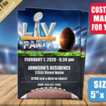 Printable Super Bowl Party Invitation Super Bowl 55 LV 2021 Etsy