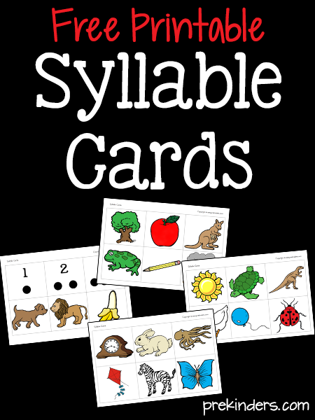 Printable Syllable Cards For Literacy Activities