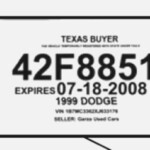 Printable Texas Temporary License Plate Template Tlpetersen