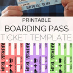 Printable Tickets Template Boarding Passes For Surprise Vacation