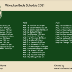 Printable Updated Milwaukee Bucks Schedule TV Schedule For 2021 NBA